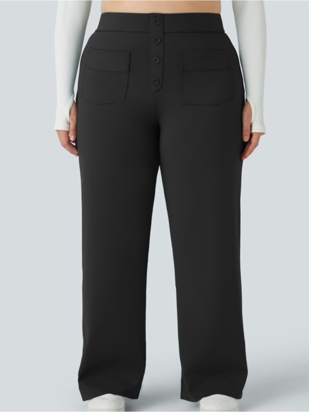 Halara DayStretch High Waisted Pockets Straight Leg Casual Pant LP